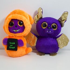 TY Beanie Boos Halloween 6"in Plush- Lot of 2- Skelton & Count